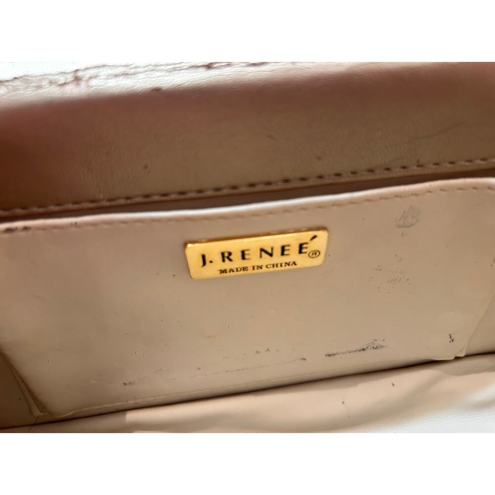 J Renee Vintage Clutch With Detachable Strap Red Orange Gold Stripe - Picture 11 of 14